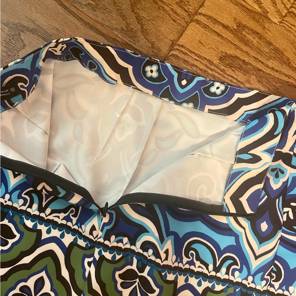 ZARA Multicolored Paisley Print Mini Skirt - Picture 7 of 12